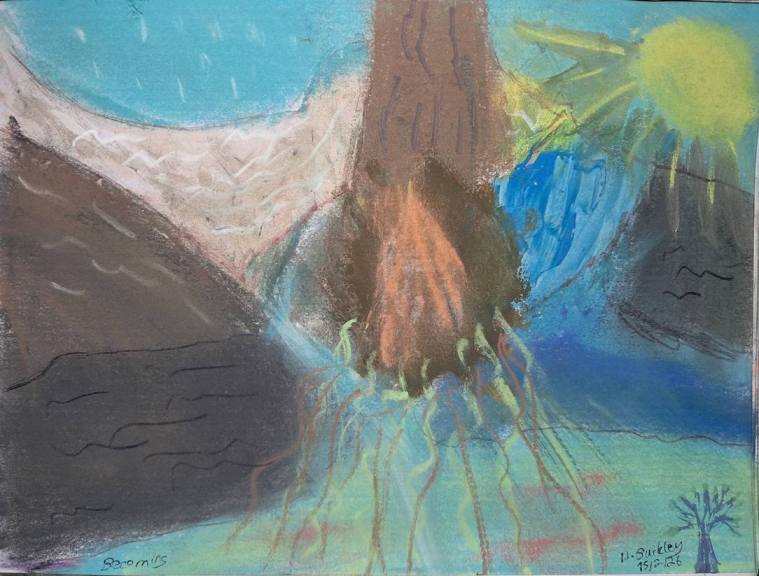 Abstract painting: Becoming